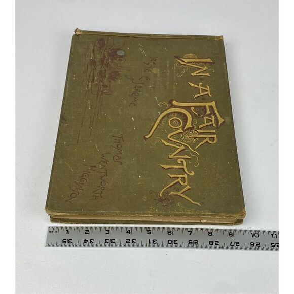 Antique 1890 In A Fair Country Thomas Wentworth Higginson Irene Jerome HC Book E - Picture 8 of 10